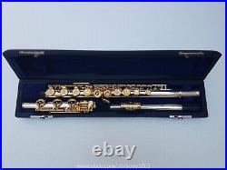 17 Open Hole French Flute Key Embouchure Hole Carved Gold Plated E Key B Foot