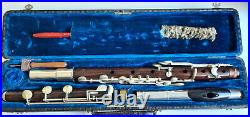 1890's Josef Raucher Munich Viennese Cocobolo Wooden 11-Keyed German Flute