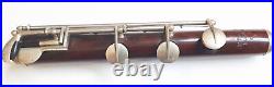 1890's Josef Raucher Munich Viennese Cocobolo Wooden 11-Keyed German Flute