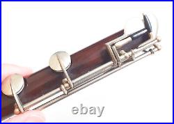 1890's Josef Raucher Munich Viennese Cocobolo Wooden 11-Keyed German Flute