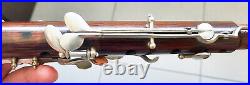 1890's Josef Raucher Munich Viennese Cocobolo Wooden 11-Keyed German Flute