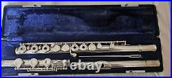 925 Sterling Silver Flute ELD Emerson Open Hole B Key Serial Number 032968-8