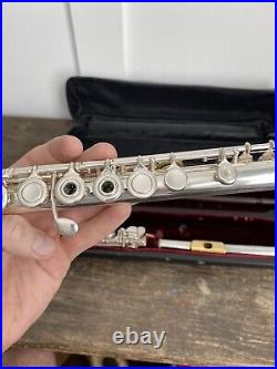 Accent 482 Solid Silver Open Hole Flute With Gold Lip Original Case Yamaha 481