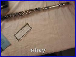 Dolmer SBB Flute, solid silver tube, french model, B foot, open holes