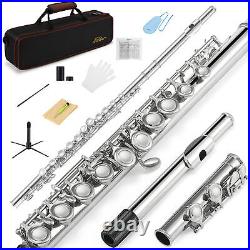 Eastar CONCERT FLUTE STUDENT / INTERMEDIATE SCHOOL BAND FLUTES WITH CASE STAND