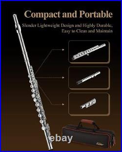 Eastar CONCERT FLUTE STUDENT / INTERMEDIATE SCHOOL BAND FLUTES WITH CASE STAND