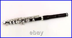 Eastern Music Ebony grenadilla wood body silver Plated key C key Piccolo Flute