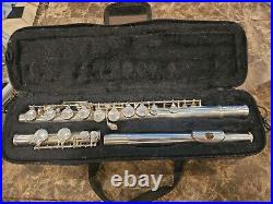 Eldon Professional ELF220 C Flute Closed Hole Outfitted Silver Plated In Case