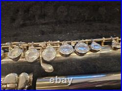 Eldon Professional ELF220 C Flute Closed Hole Outfitted Silver Plated In Case