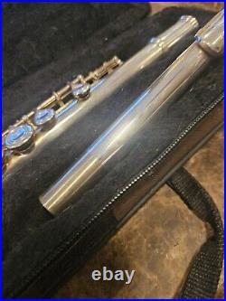 Eldon Professional ELF220 C Flute Closed Hole Outfitted Silver Plated In Case