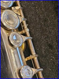 Eldon Professional ELF220 C Flute Closed Hole Outfitted Silver Plated In Case