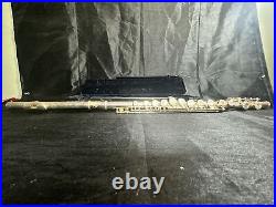 Etude Flute Wind Musical Instrument Student Model Used Silver Plated