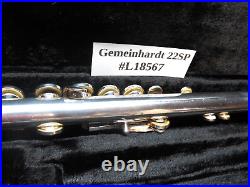 Gemeinhardt 22SP Silver Plated Flute with Case Cleaned Polished Reconditioned