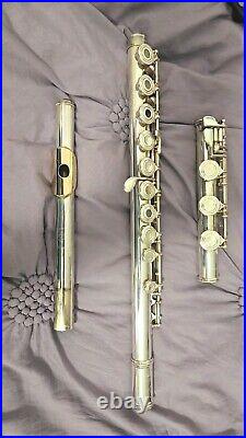 Gemeinhardt Flute KG Special Solid Silver Gold Plated Lip Open Hole Low B Foot