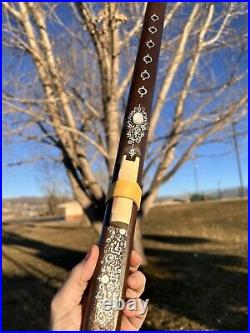 HANDCRAFTED NATIVE AMERICAN STYLE FLUTE Moon Stone #G 22'inches