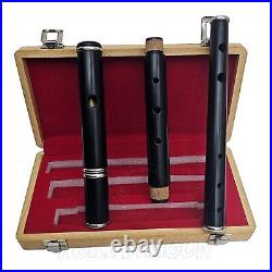 Handmade PvC 4-piece Irish Flute in Low-D with Wooden Case