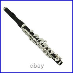 Key of C Piccolo Flute and Wooden Case Cleaning Rod Screwdriver