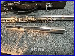 (LotA4) Yamaha 281 Open Hole Silver Plated Flute, Inline G Made in Indonesia