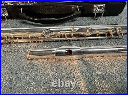 (LotA4) Yamaha 281 Open Hole Silver Plated Flute, Inline G Made in Indonesia