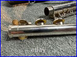 (LotA4) Yamaha 281 Open Hole Silver Plated Flute, Inline G Made in Indonesia