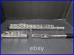 NEW! CONCERT FLUTE OPEN HOLE STUDENT / INTERMEDIATE SCHOOL BAND with Lather Bag