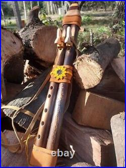 Native American Double Drone Flute, Key B 440 HZ