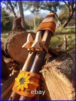 Native American Double Drone Flute, Key B 440 HZ