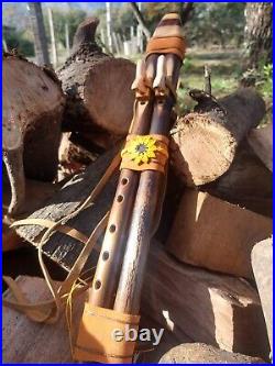 Native American Double Drone Flute, Key B 440 HZ