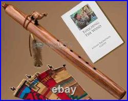 Native American Navajo Flute & Bag -Walnut Wolf