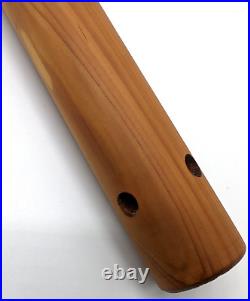 Native Style Flute Wooden Cedar Wood Bear Fetish Bear Branding 23 in