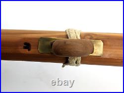 Native Style Flute Wooden Cedar Wood Bear Fetish Bear Branding 23 in