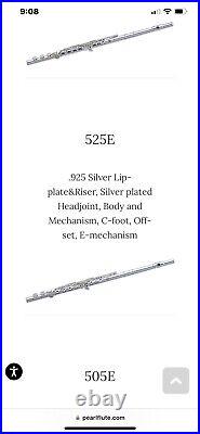 Pearl Japan PF-525RBE Offset G, low b Foot Flute