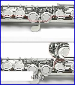 Professional Left Hand 16 Close Hole C Flute Nickel Plated withWood Case 2024 NEW