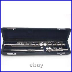 Professional Left Hand 16 Close Hole C Flute Nickel Plated withWood Case 2024 NEW