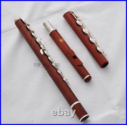 Professional Rose Wooden Mahler Flute Bb Foot 18 Open Holes In Line G New Model