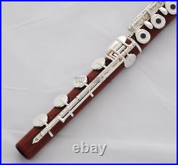 Professional Rose Wooden Mahler Flute Bb Foot 18 Open Holes In Line G New Model