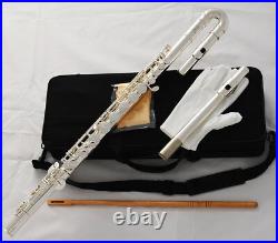 Professional Silver Plated Alto Flute G Key With Straight Curved Head Jonts + Case
