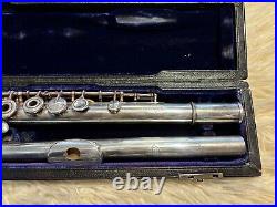 RARE Vintage Mid Century Selmer Paris 1620 Open Hole French Flute Solid Silver