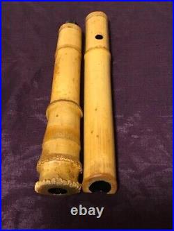 Shakuhachi Chikusen name Japanese vertical bamboo flute musical instrument