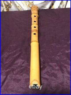 Shakuhachi Chikusen name Japanese vertical bamboo flute musical instrument