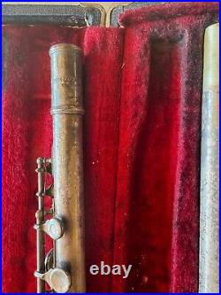 Silvertone Flute Silver 154467 number WithCase