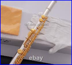 TOP Silver Gold Plated Flute C Tone B Foot 17 Open Hole Split E Offset G key