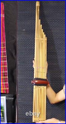 Thai Khaen Bamboo Organ Flute Musical Instrument New Isan Laos Mouth Traditional