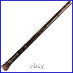 Vertical Traditional Woodwind Musical Instrument, Purple Bamboo Flute, G F Key