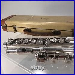 Vintage Artley Elkhart IND flute made 1957 with case