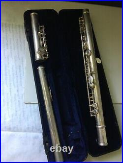 Vintage Etude Model EFL-100 Student Silver Flute Closed Hole, Offset G, C Foot