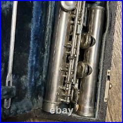 Vintage Manhattan Silver Flute With Original Case Woodwind Instrument Selmer