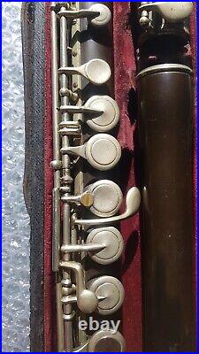 Vintage Rudall carte ebonit body concert flute