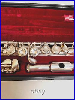 YAMAHA YFL-211S Concert Flute Silver Plating E-mechanism with Hard case