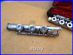 Yamaha YFL-481 B-Foot Flute, 1990's Silver